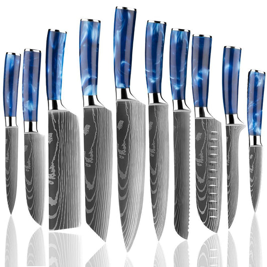 10 Piece Professional High Carbon Stainless Steel Chef Knife Set