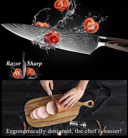 7 Pieces Stainless Steel Kitchen Knife Set