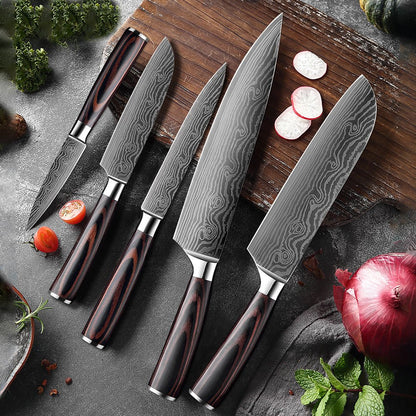 7 Pieces Stainless Steel Kitchen Knife Set