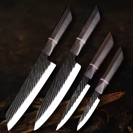 4 Pieces Hand Forged Japanese Chef Knives