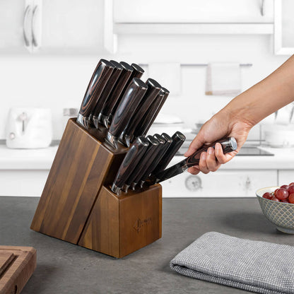 "Imperial" 16-Piece Japanese Knife Block Set