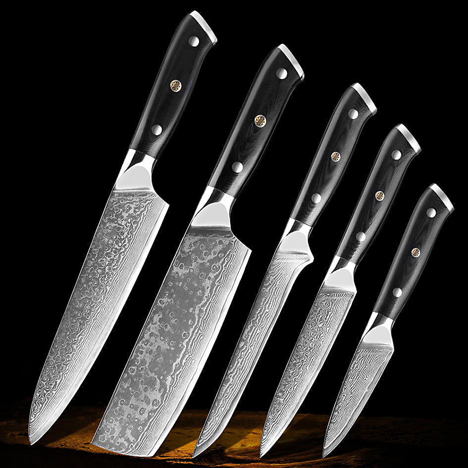 Professional Damascus Kitchen Knife Set