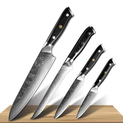 Damascus Steel Knife Set, Professional Japanese Chef Knives