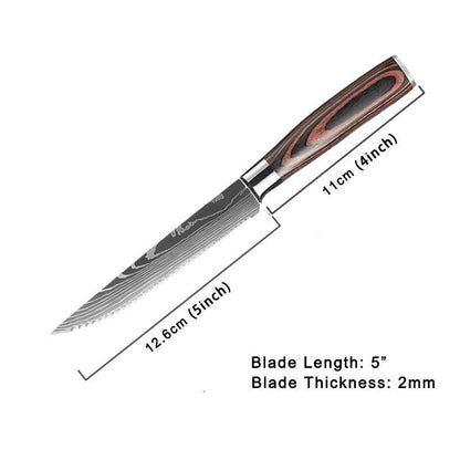 High Carbon Stainless Steel Steak Knife Set