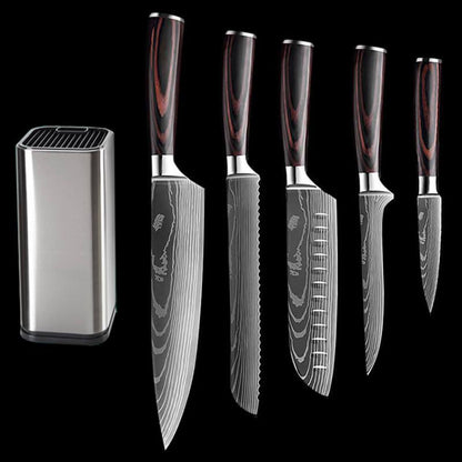 Kitchen Knife Set With Holder