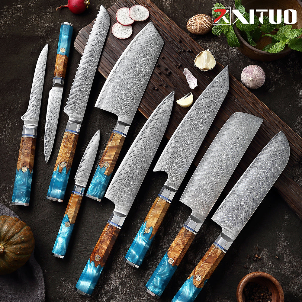 Kitchen Knives 67 Layers Damascus Japanese Style Sharp Blade Chef Knife