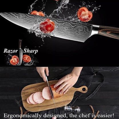 Japanese Style Kitchen Knives - Stainless Steel Blades Chef knives Set, 3 PCS Value Set