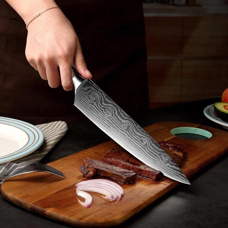 Japanese Style Kitchen Knives - Stainless Steel Blades Chef knives Set, 5 PCS Value Set