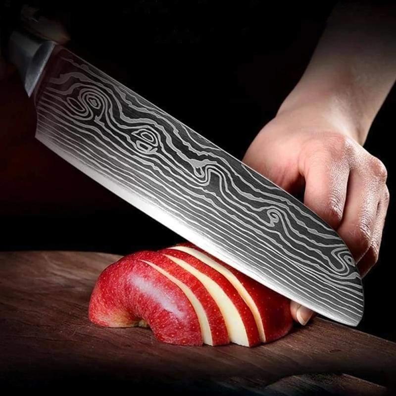 Japanese Style Kitchen Knives - Stainless Steel Blades Chef knives Set, 5 PCS Value Set