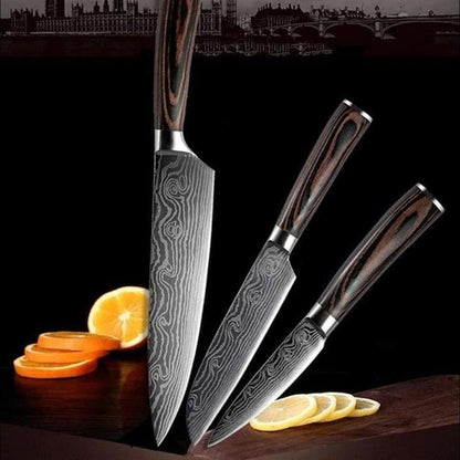 Japanese Style Kitchen Knives - Stainless Steel Blades Chef knives Set, 2 PCS Value Set