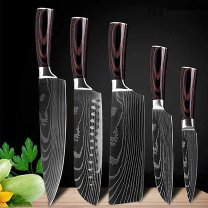 Japanese Style Kitchen Knives - Stainless Steel Blades Chef knives Set, 2 PCS Value Set